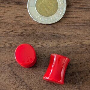 Acrylic Red Double Flare ½” Plugs
